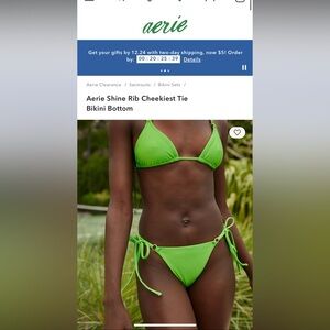 Vibrant Green Bikini Top and Bottoms.